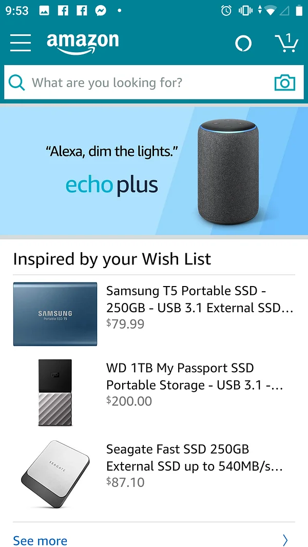 Amazon sử dụng Hero Image