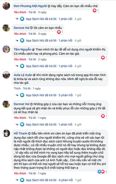 Feedback from Vietnam's visually impaired community