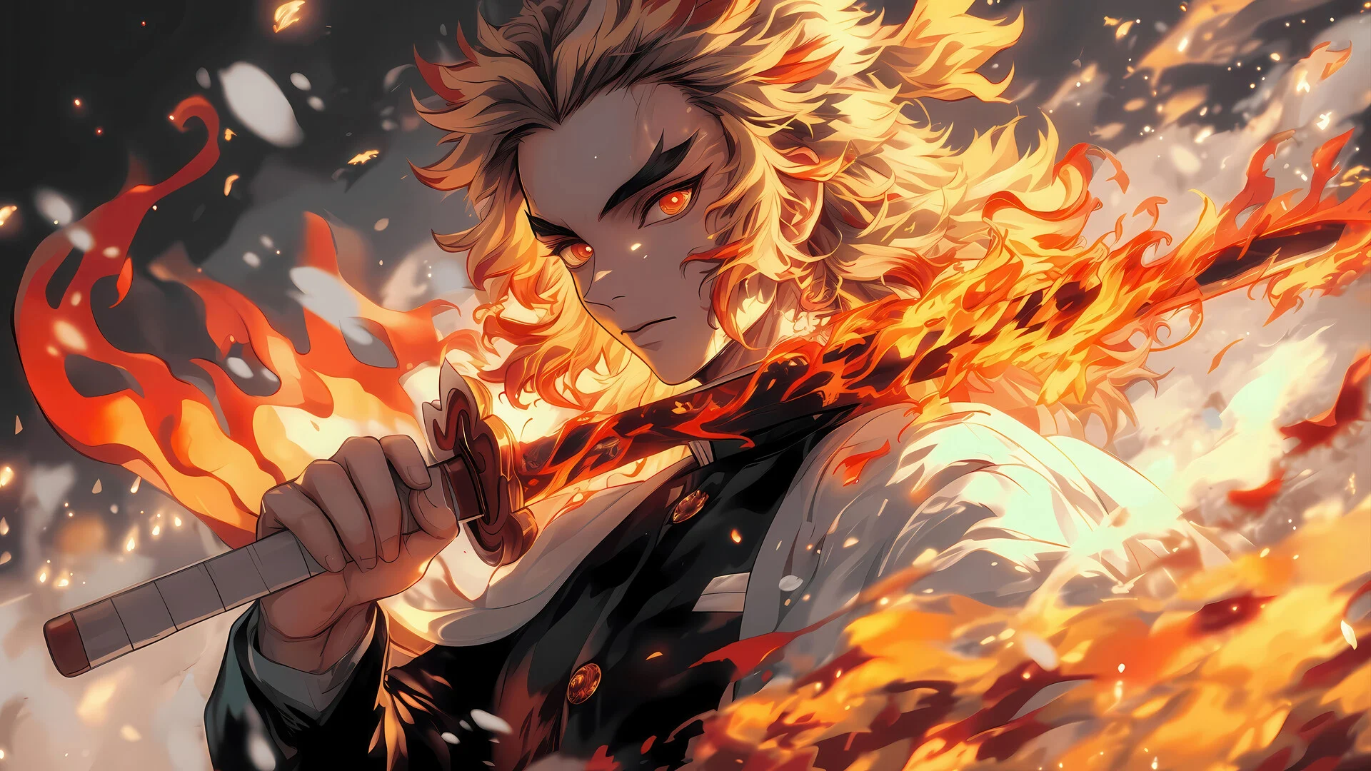 Tải hình nền Kyojuro Rengoku (Thanh Gươm Diệt Quỷ)