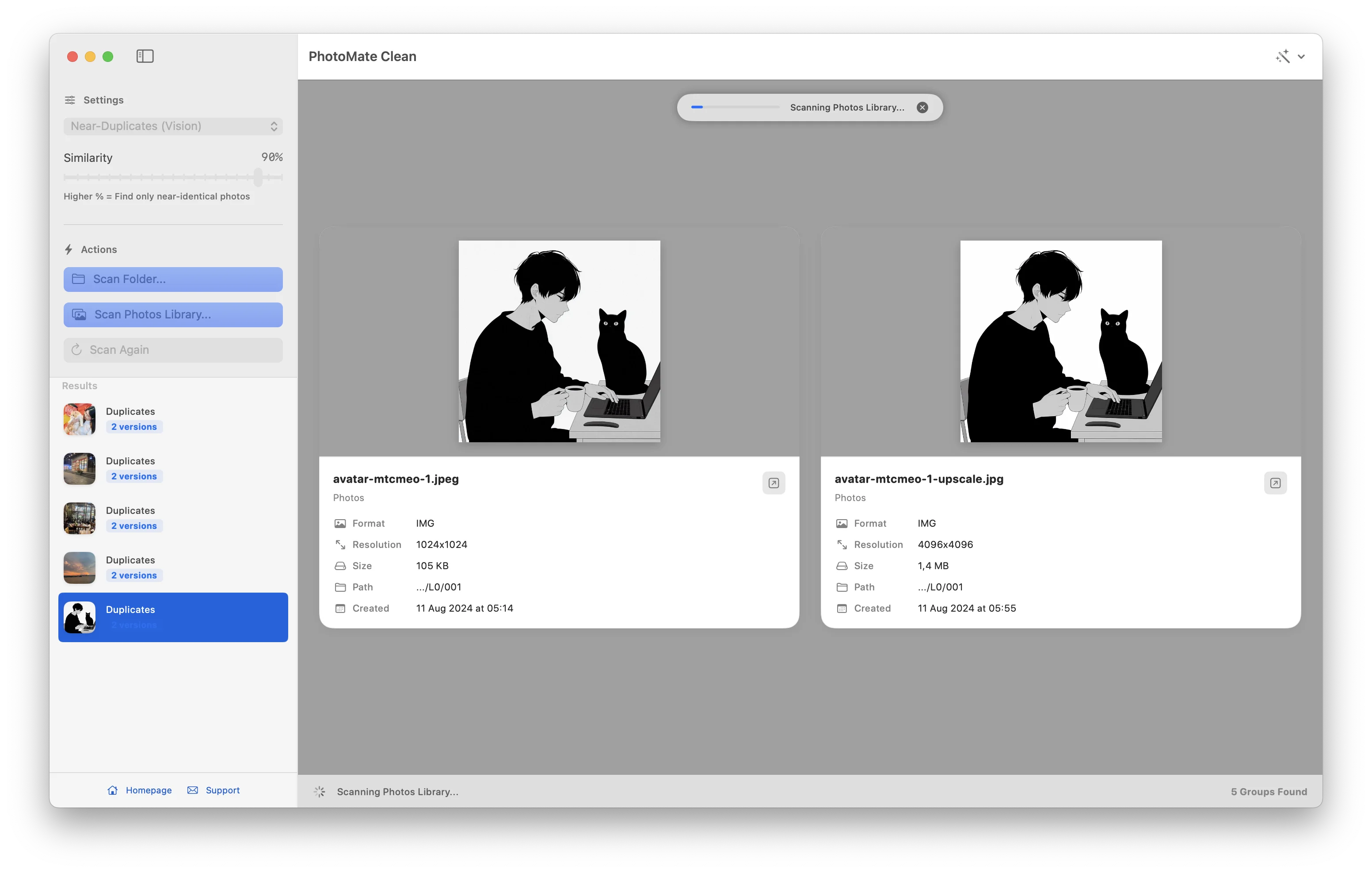 App preview - Light